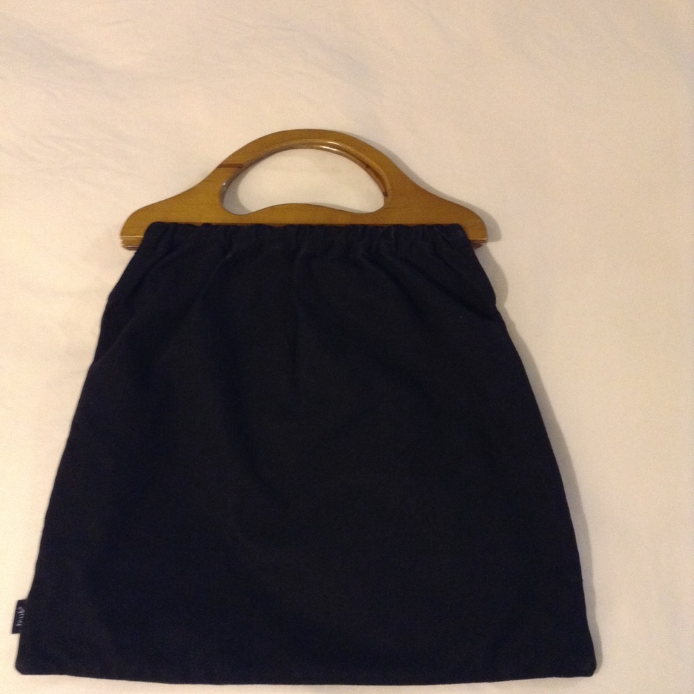 FRENCH CONNECTION BLACK CANVAS TOTE BAG